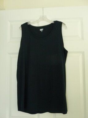 LANDS’ END COTTON SLEEVELESS TANK - NAVY BLUE